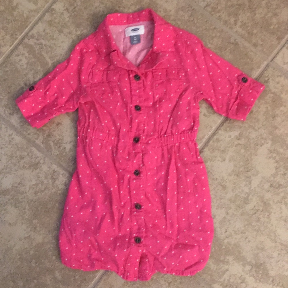 Old Navy pink cotton flannel dress